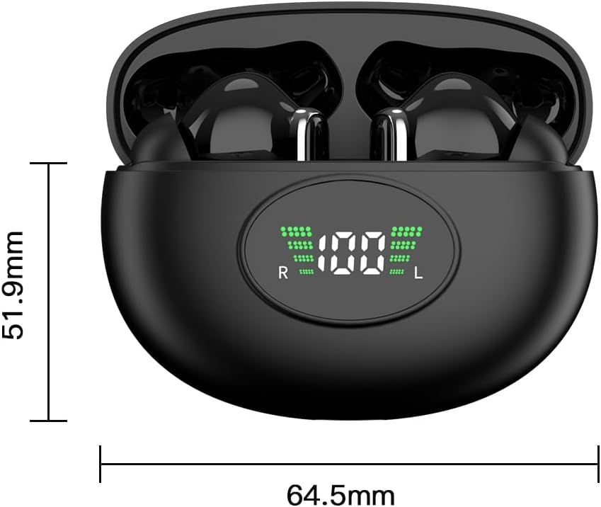 A90 Bluetooth Earbuds | ANC & ENC Noise Cancelling | Smart Touch Screen | Black