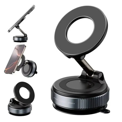 Magnetic + Vacuum Suction Phone Mount